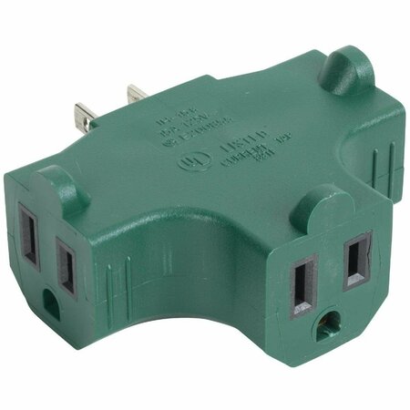 ALL-SOURCE Green 15A 3-Outlet Tap LA-24-G